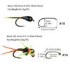 19PCS/Box #16#18 Tungsten Bead Fast Sinking Wet Fly Euro Nymph Fly Trout Fishing Lures Baits