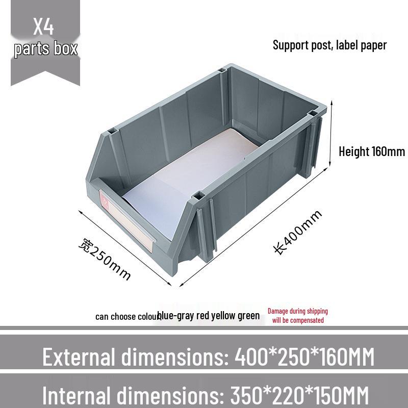 Angled Entry Heavy-Duty Plastic Storage and Organizer Box for Components and Hardware