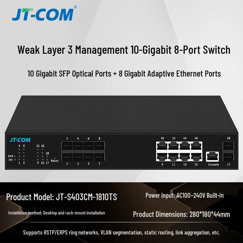 JingTang 18-Port Managed Gigabit Ethernet Switch