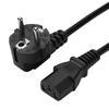 European 3-Pin Cloverleaf Plug Power Cord for Computers and Monitors