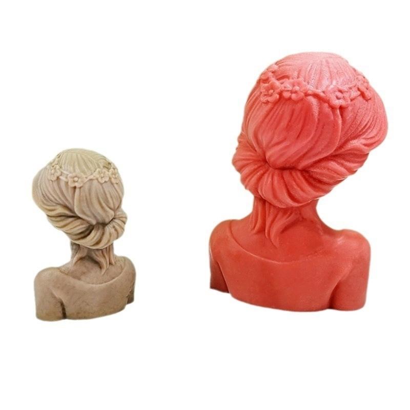 Elegant Portrait Resin Epoxy Molds Beautiful Girls Shape Figurines Decoration Creating Silicone Mold for Craft Project
