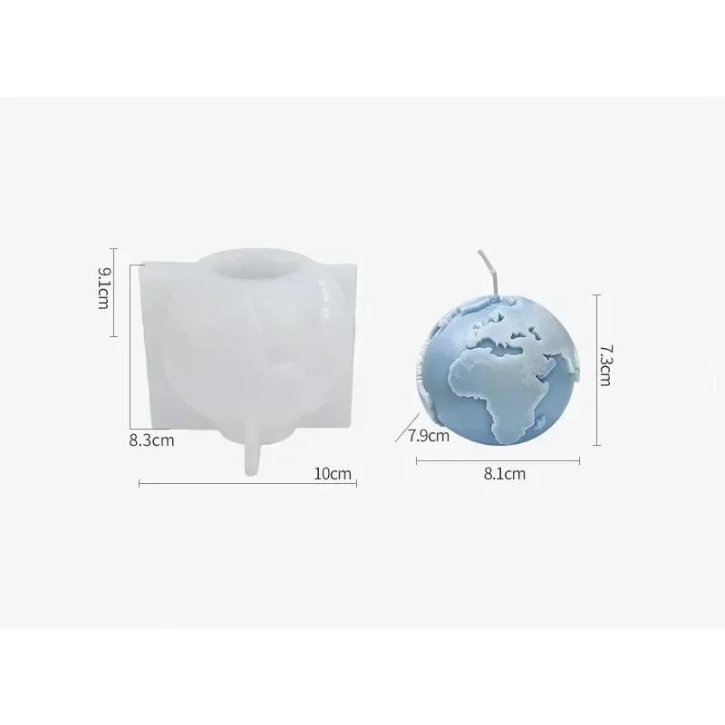 DIY Aromatherapy Candle Candle Silicone Mold Earth Moon Shape Plaster Earth Handmade Grinder Candle Molds