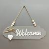 Decorative House Sign with Bow Knot Decor Letter Print Hanging Sign Versatile Door Welcome Sign Home Decoration