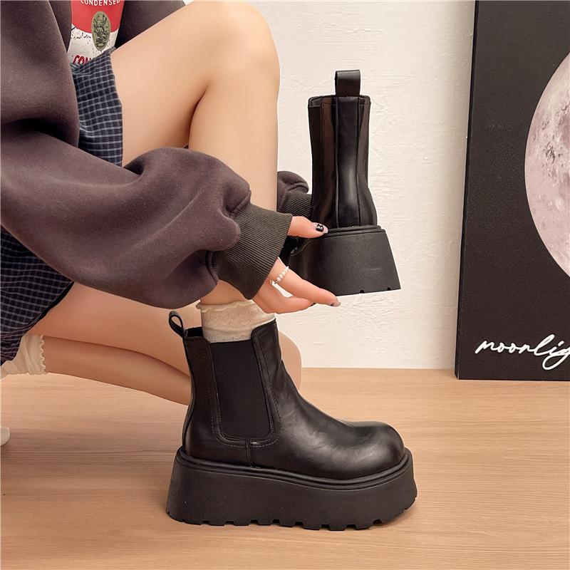 Martin boots women's autumn and winter new fashionable small thick-soled short boots versatile and thin muffin-bottom short women's boots