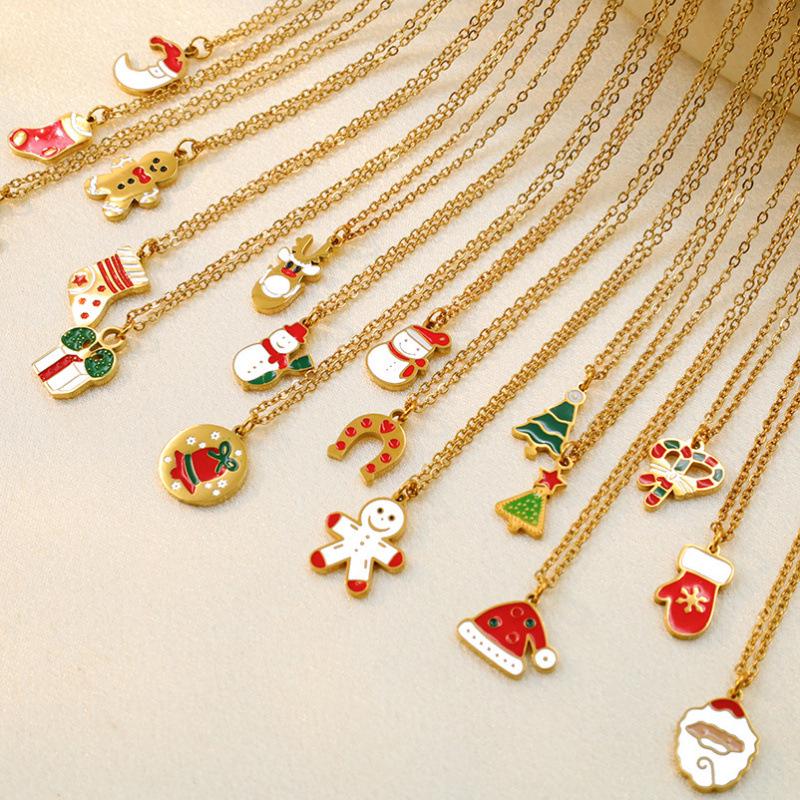 Colar de Natal Casal de Rena 25º Aniversário: Design Atemporal em Aço Titânio, Edição 2025