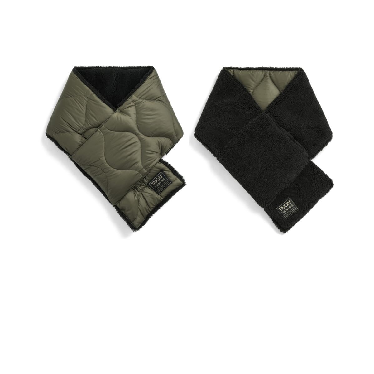

Taion Военный двусторонний пуховый шарф-муфта Софтшелл Темный Один размер - R201ALSML-1 Оливковый,