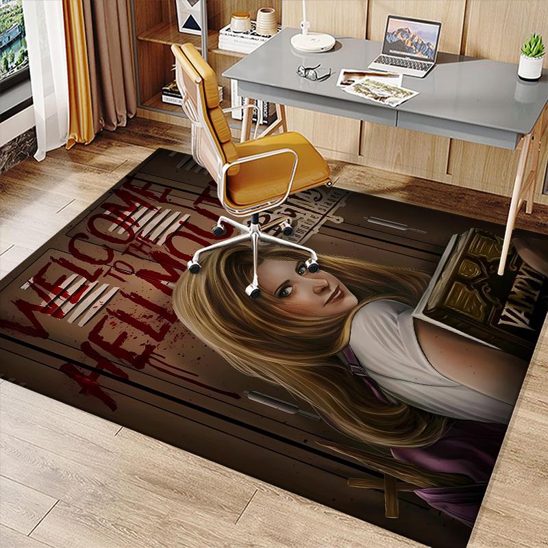 Buffy the Vampire Slayer1 Printed Absorbent Washable Carpet, Non-Slip Bathroom Mats, Kitchen Rugs, Yoga Mat,Living Room Entrance, Camping Picnic Rugs