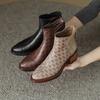 Stivali da Donna Autunno 2026 Comodi Antiscivolo Stivaletti da Esterno con Zip Tacco Medio alla Moda Casual Stivaletti Corti Botas Mujer
