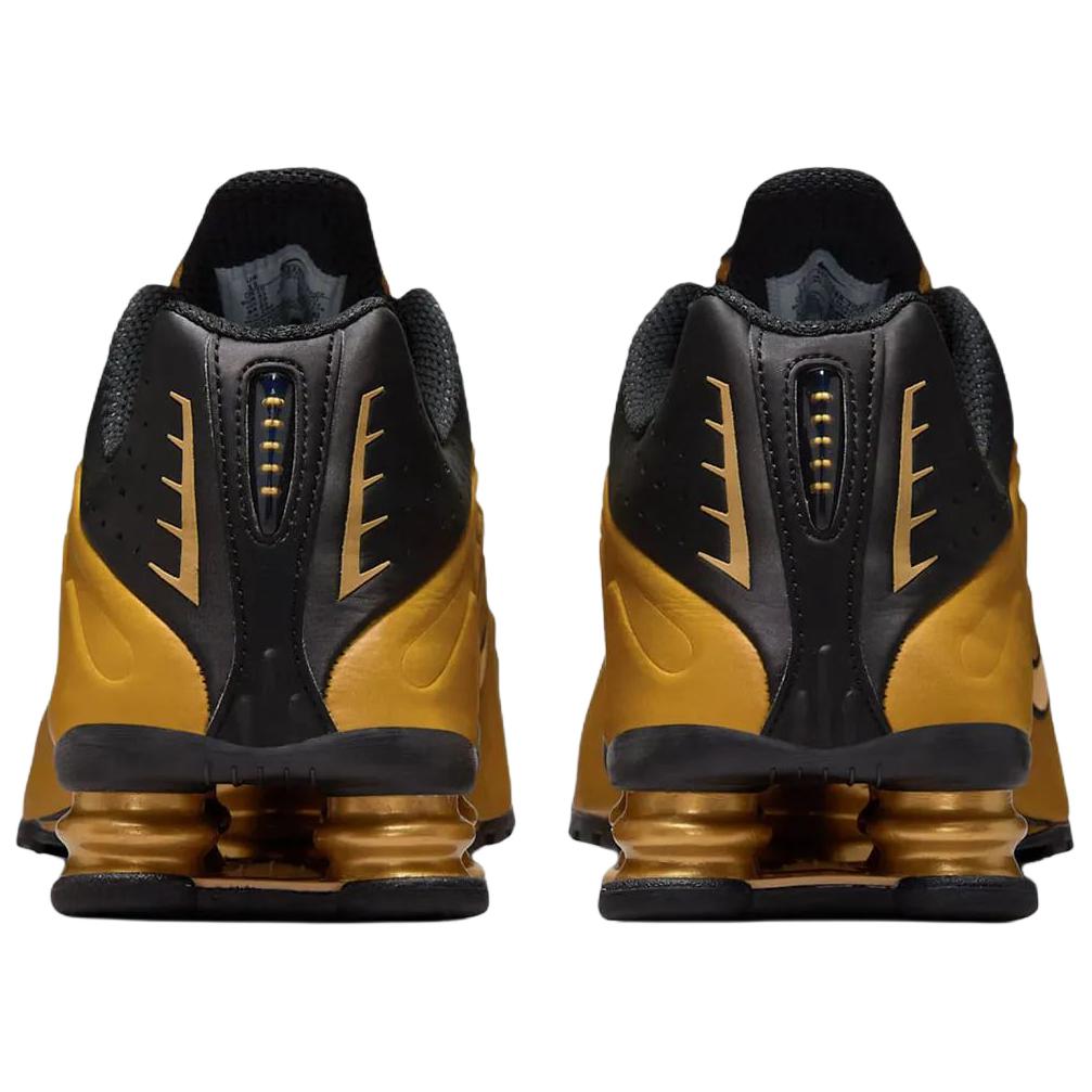 Nike Shox R4 Running Shoes Unisex Gold Black HQ1988-700