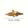 1 wooden dolphin, movable wooden dolphin, cute dolphin, Wooden crafts 33 cm dolphin