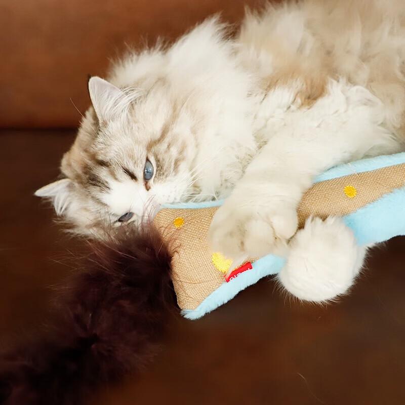Guiwei Crinkle Feather Cat Kick & Chew Toy
