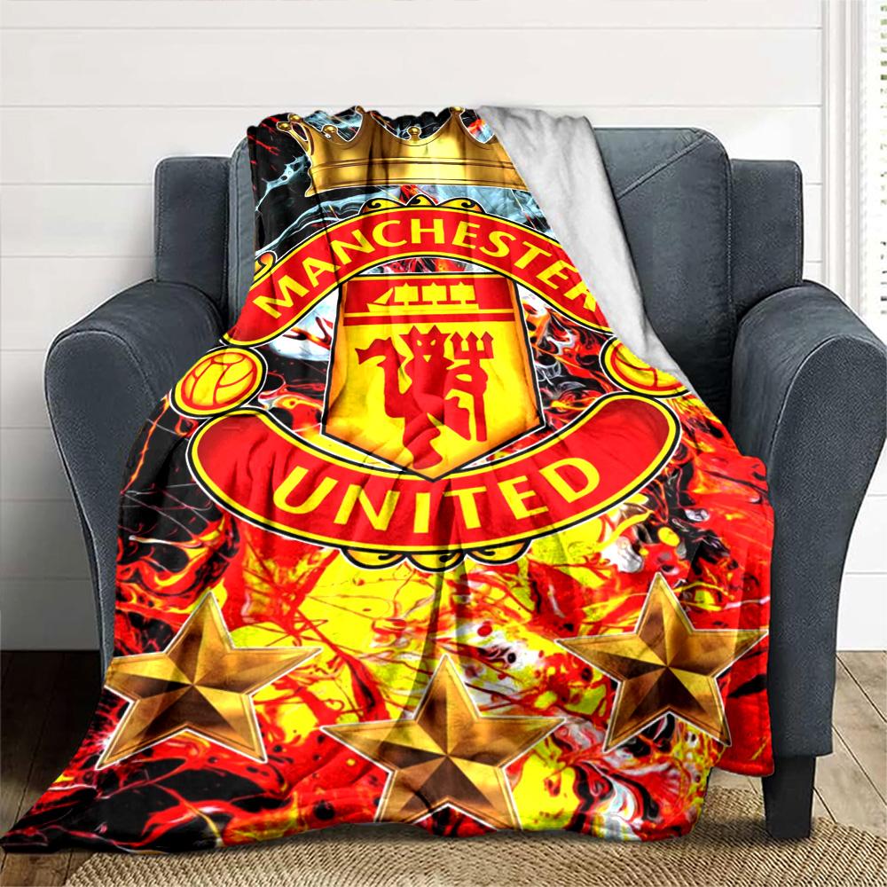 Manchester Blanket Soft Cozy Great for Couch Picnics Sofa Four Seasons Multipurpose Digital Print Best Holiday Gift for Friends Family