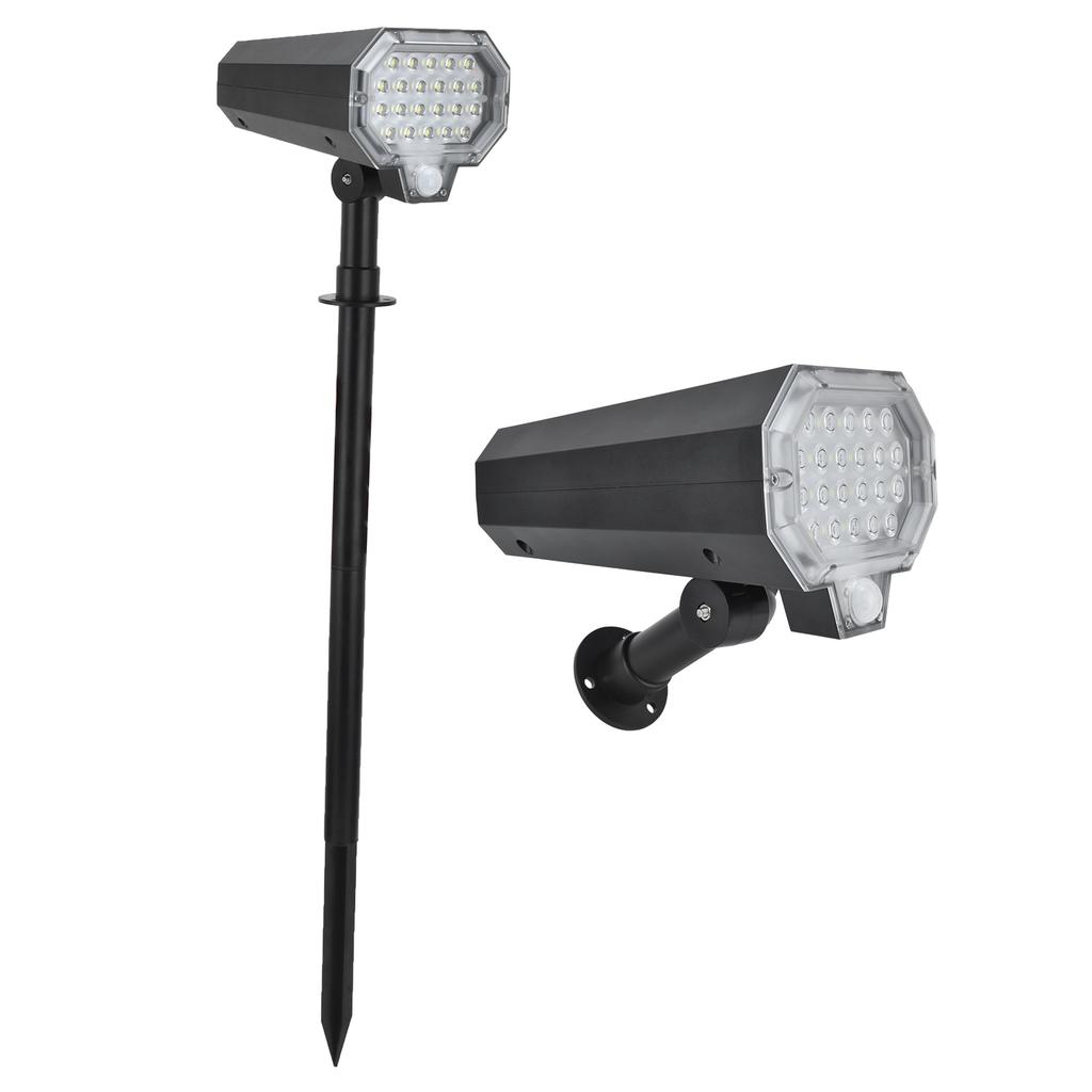 Solar Lawn Light Human Body Induction 160 degrees  Automatic Rotating Garden Light 22LED Wall Lamp