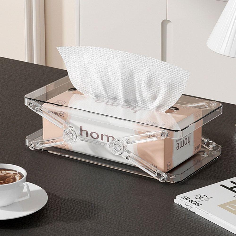 Gifts Liftable Spring-loaded Tissue Box Foldable Portable Tissue Storage Container Large-capacity Tissue Tool