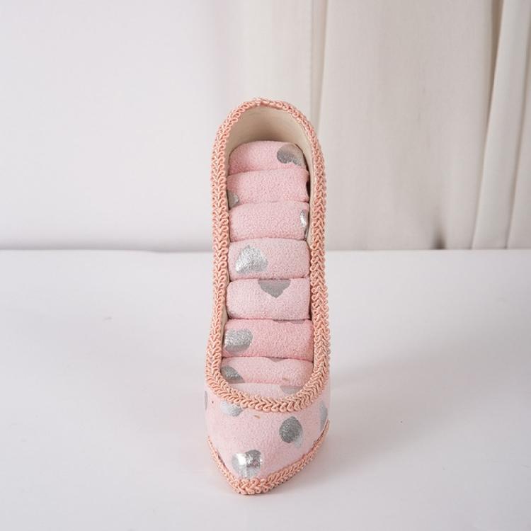 Dekorativer High Heel Schmuckhalter mit weichem Flanellfutter zur Aufbewahrung von Ringen und Ohrringen Ausstellungsständer