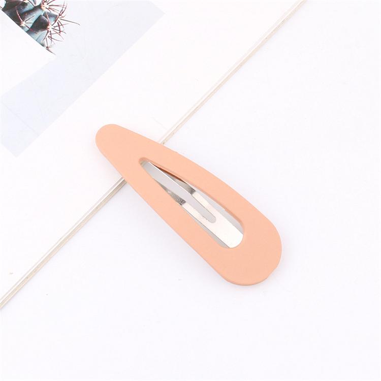 PL Water Drop Type Matte Texture Bb Clip Candy Color Cross Word Korean Girl Heart Hair Clip