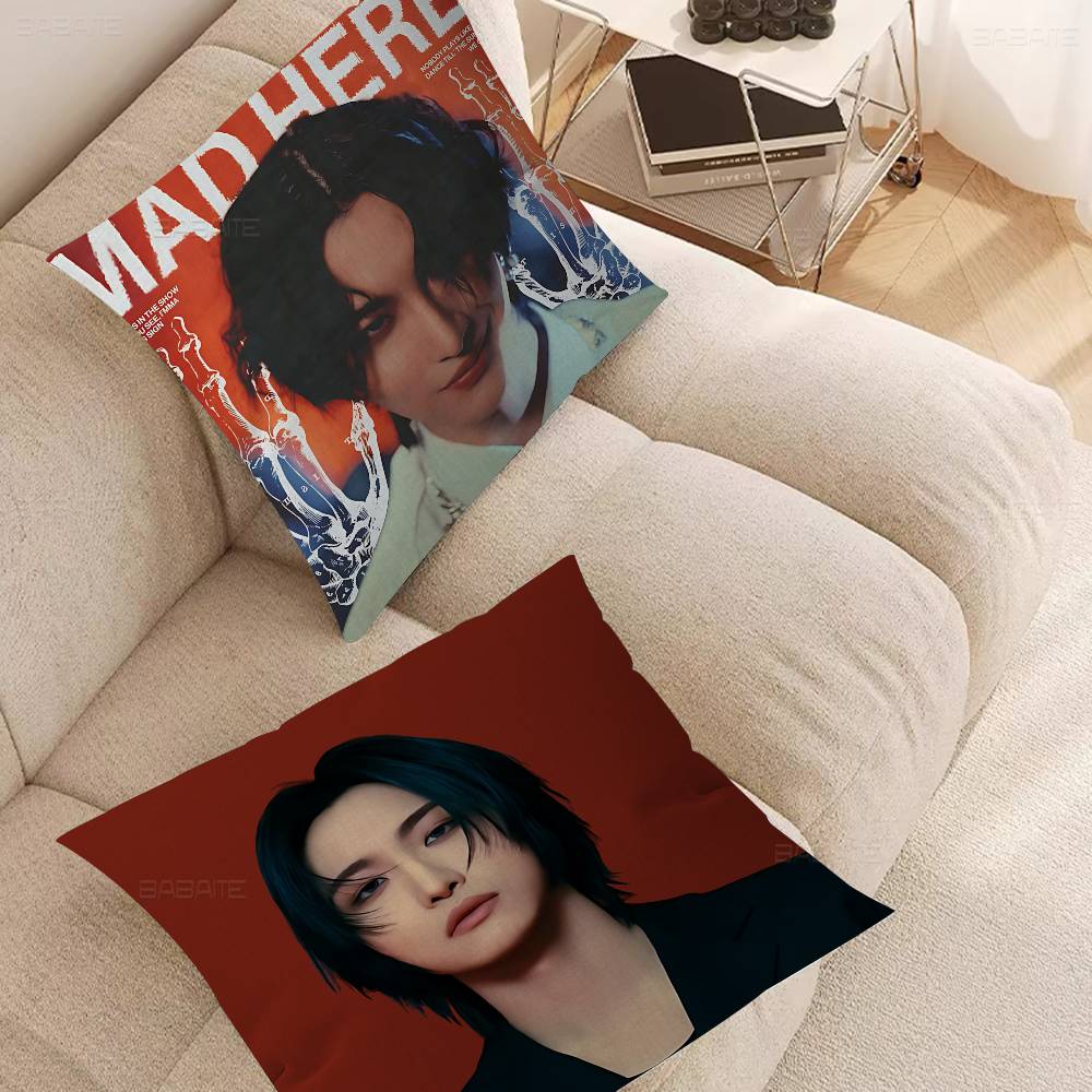 Popolare Boy Band A-ATEEZ Seonghwa KPOP Federe per Cuscini Cartoni Animati Divano Decorativo Casa Stampa Double-sided Peluche Corto