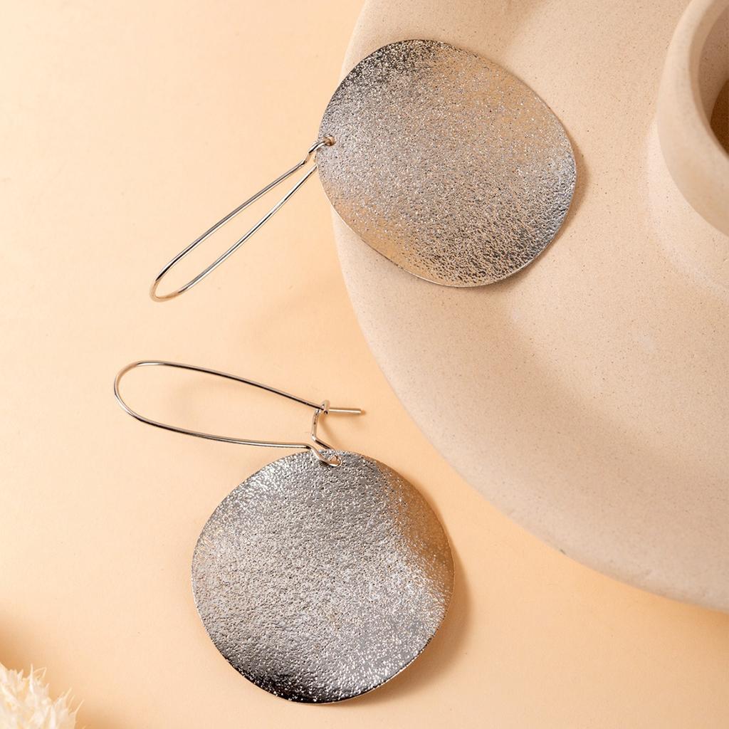 New Hot-selling Style Geometric Modeling Matte Process Atmospheric Versatile Rear-hanging Earrings