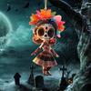 Halloweenská dekorace Lebka Panenka Přívěsek do auta Kreslená postavička Ozdoba Závěsná dekorace do interiéru auta