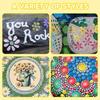 3/4 Stück Blumen-Floral-Punktierwerkzeuge Set Mandala-Punktier-Prägewerkzeuge Für Felsmalerei Stempelstift DIY Graffiti Haus Außen