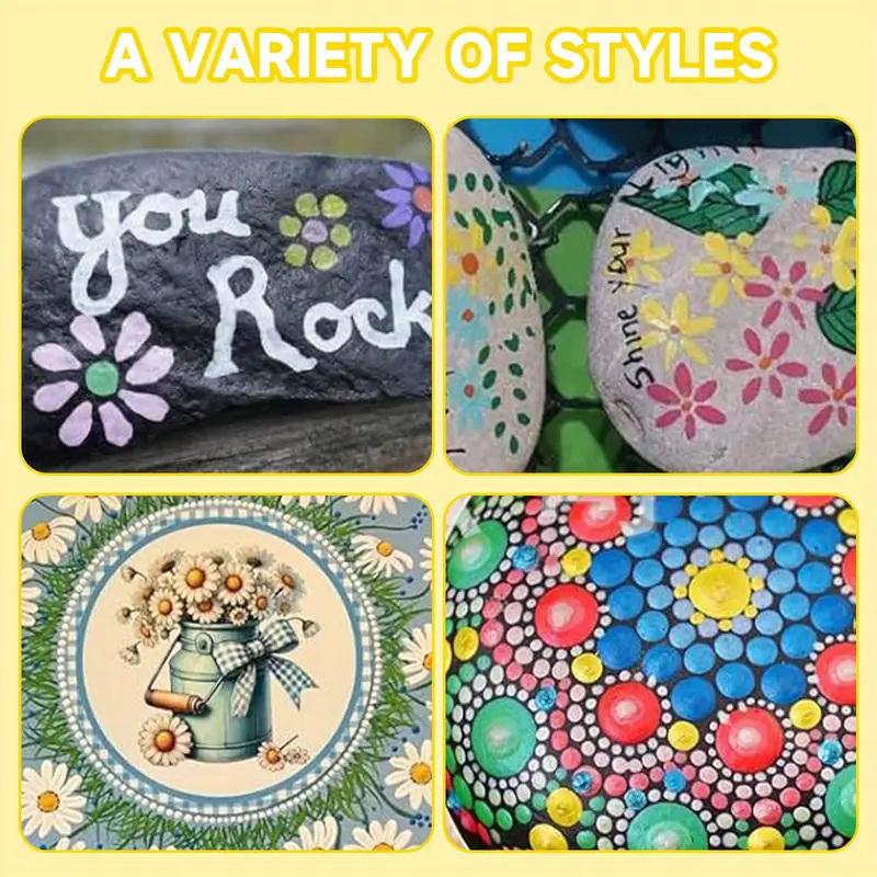 3/4 Stück Blumen-Floral-Punktierwerkzeuge Set Mandala-Punktier-Prägewerkzeuge Für Felsmalerei Stempelstift DIY Graffiti Haus Außen