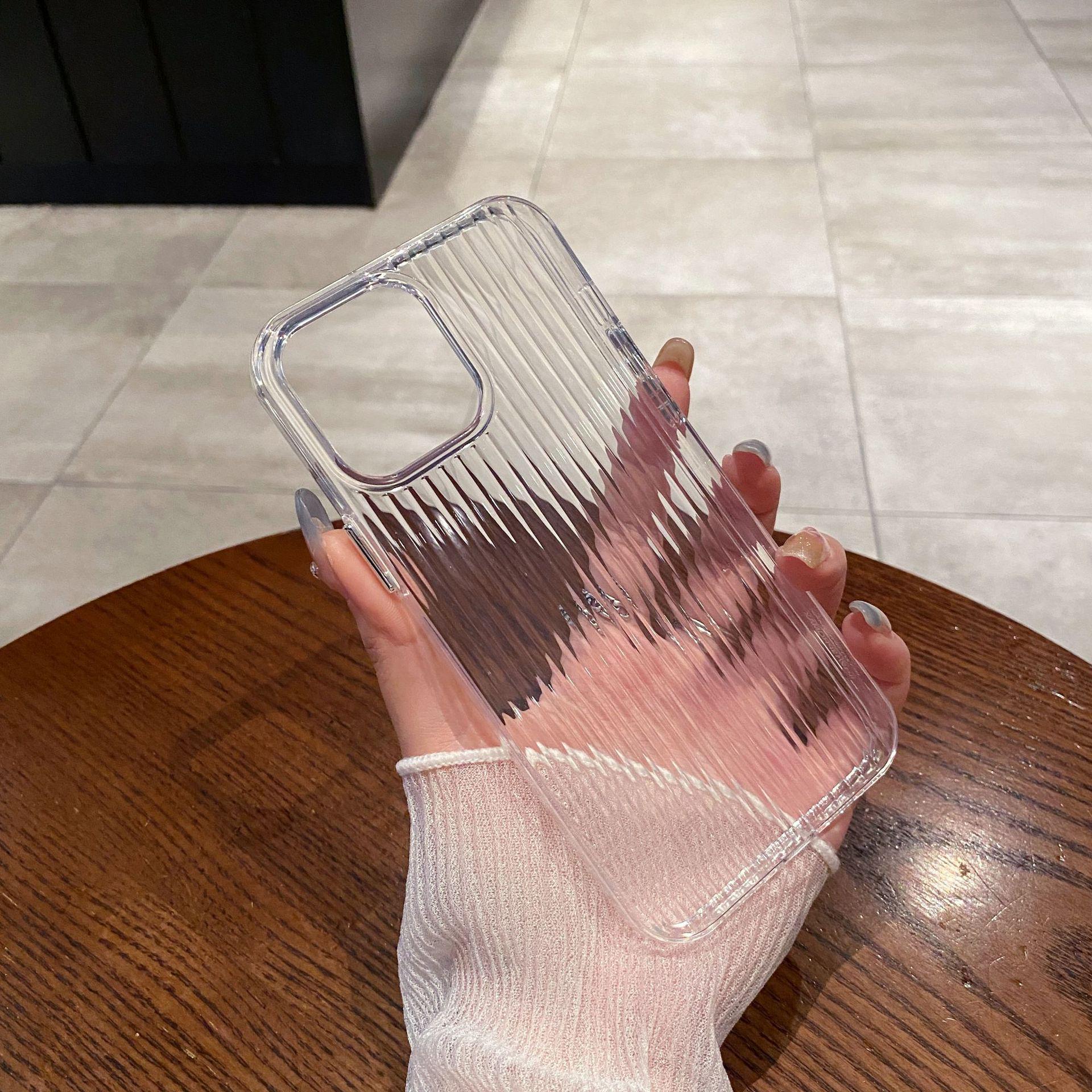 Transparent Corrugated Soft Case for iPhone 16 Pro Max/14/13/12 iPhone 15 Pro
