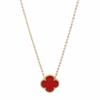 High-Quality Stainless Steel Four-Leaf Clover Necklace - Fashionable Light Luxury Women's Clavicle Chain, 15MM Charm