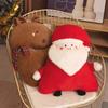 Santa Claus and Snowman Plush Pillow Toy - Cute Reindeer Doll Gift for Boys and Girls