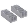 2Pcs Cooling Fins Aluminum Heat Radiator Heatsink Kit for Electronic Chip CPU 100x40x30mmWith Thermal Conductive