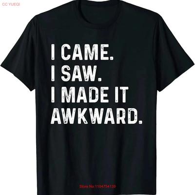 Je Suis Venu J'ai Vu J'ai Fait Ça Mal à l'aise T-shirt Usé vintage Lavé Légèrement graphique Élégant Doux Unisexe streetwear