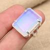 Milky Opal Gemstone Handmade Ring 925 Sterling Silver Jewelry Pretty Ring For Women