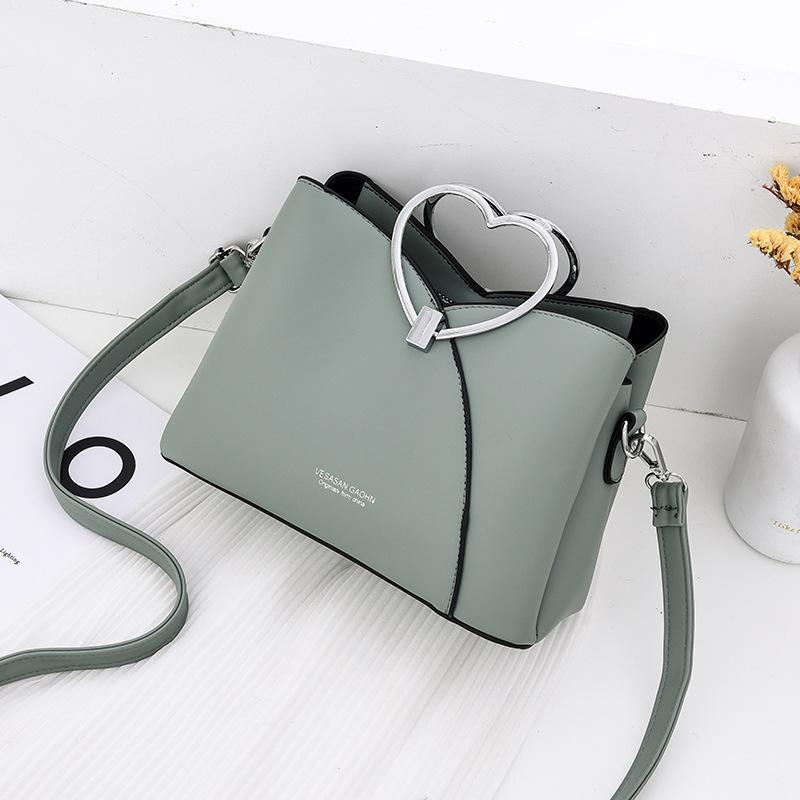New Small Bucket Shoulder Bags Women Luxury Designer Leather Messenger Crossbody Bags Ladies Casual Solid Color Purse Handbag