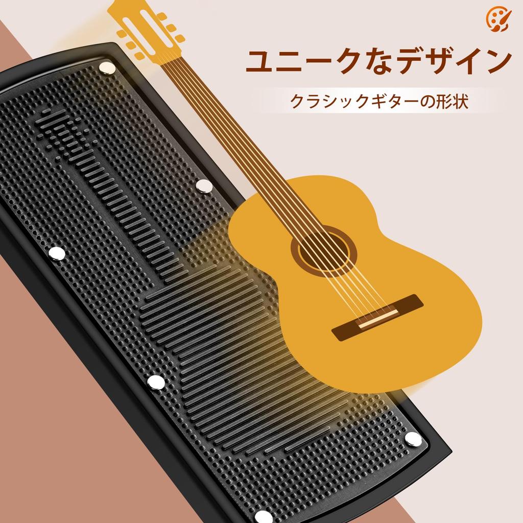 CAHAYA Gitarrenfuß Gitarrenpedal Fuß 6 Höhen Einzigartige Gitarre 70kg Schwer Gitarre Gummi Kappe Auflage, Auflage, Einstellungen, Muster, Faltbar, Belastbar, Fußstütze,