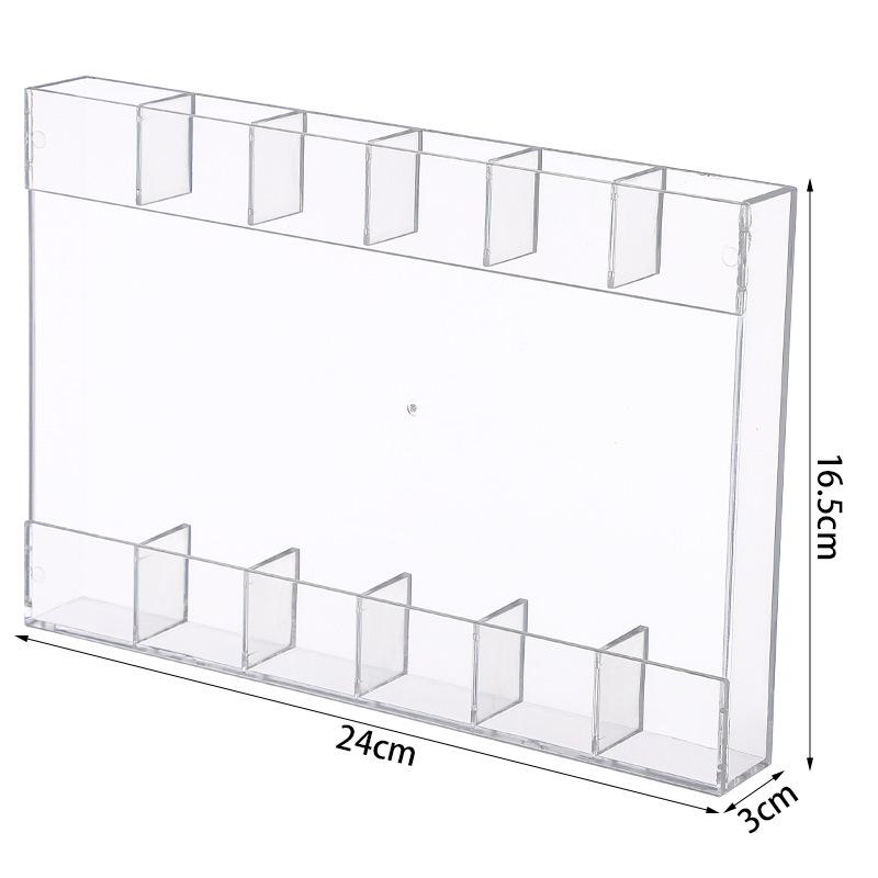 5/6 Grids Reusable Straw Holder, Kitchen Countertop Storage Rack With Strong Double-Sided Tape, Suitable For Countertops Cabinet