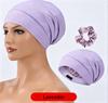 Bamboo Fiber Sleep Bonnet, Double-Layer Adjustable Satin Hair Cap, Breathable Large Size Hair Bonnet, Soft No-Brim Night Cap