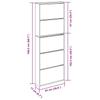 Shoe Cabinet with Mirror 5 Flip Down Compartments Grey Sonoma 63 x 17 x 169.5 cm