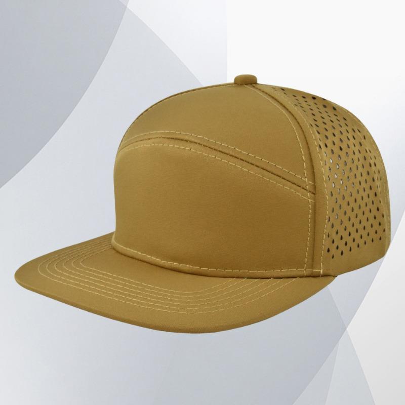 Baseball cap print embroidery hip hop flat brim laser mesh breathable sports cap
