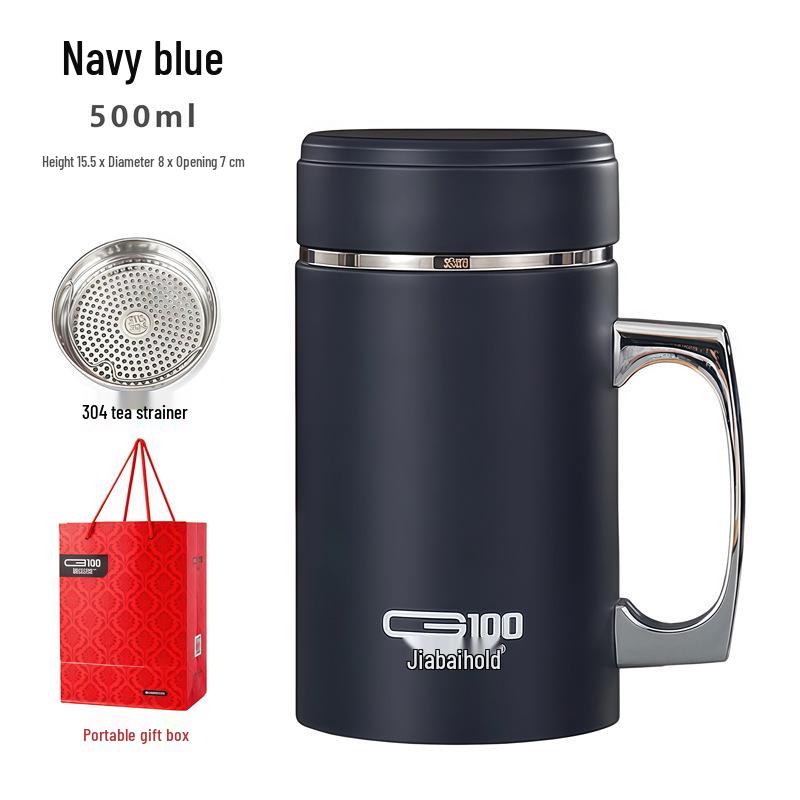 Stainless Steel Thermos Mug with Handle - Custom Logo for Office, Business Events, Parties, and Anniversaries