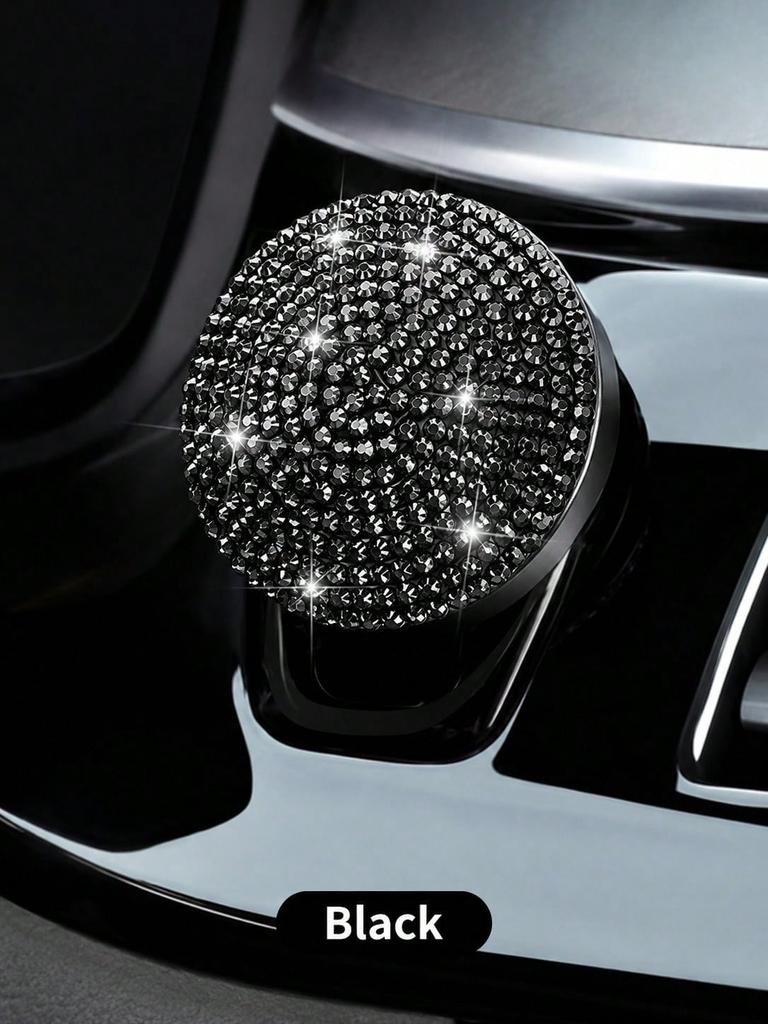 Diamond Crystal Car One Button Start Cover, Bling Ignition Switch Ring Sticker, Protective Decor Modification Accessories for Wo