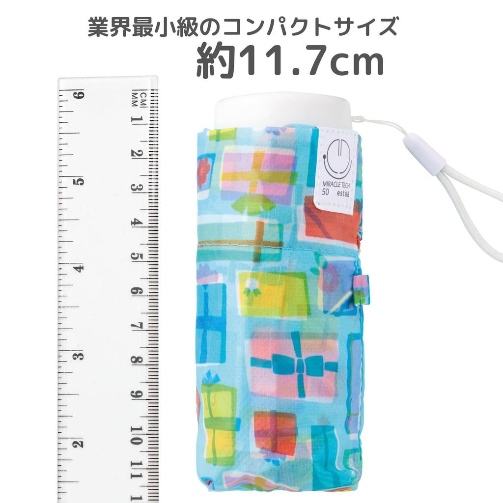 Miracle Tech Lightweight Folding UV Protection Folding Umbrella 50cm 10352 Saxe Blue Imada Mio Ambassador Ultra-compact 11.7cm