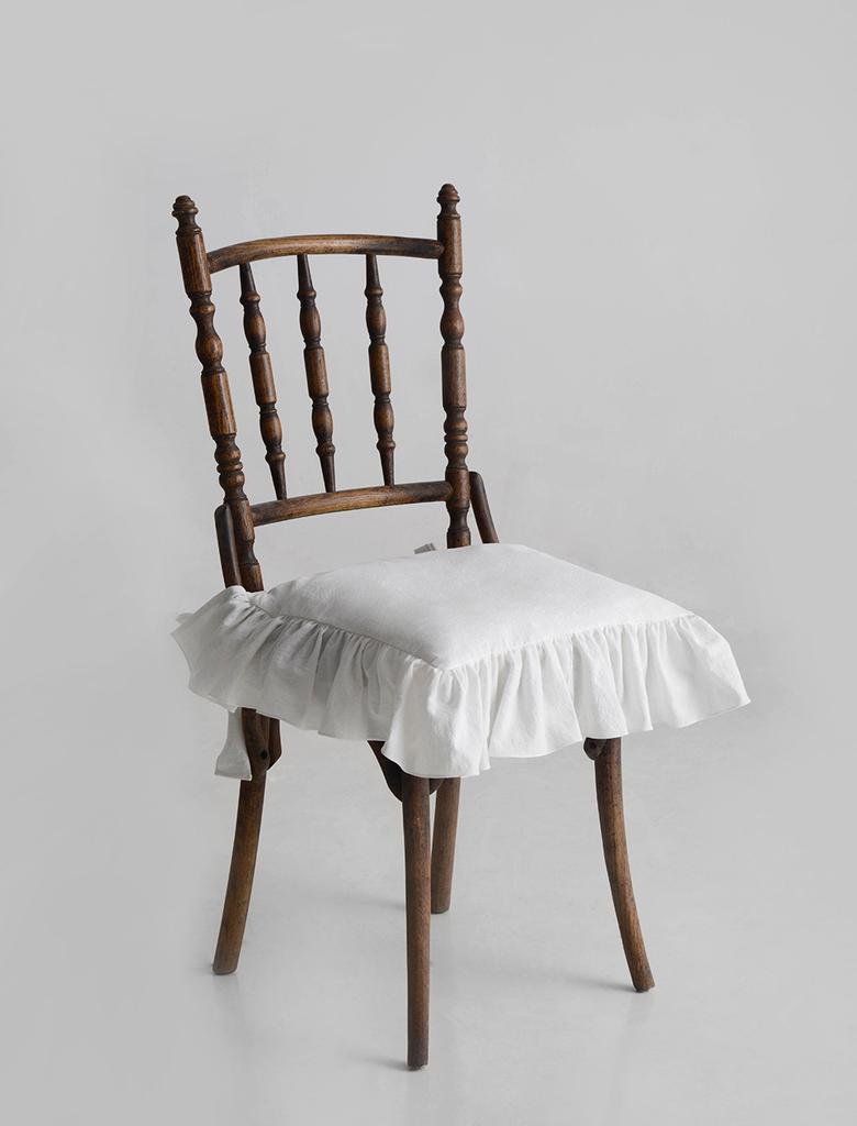 100% Cotton French Style Chair Cushion Cover Washable There Are Ruffle Strap Artistic and Creative Seat Cushion Cover Home Decor