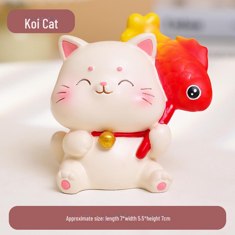 Adorable Lucky Cat Phone & Tablet Stand - Creative Cartoon Desktop Holder Ornament & Gift for Couples