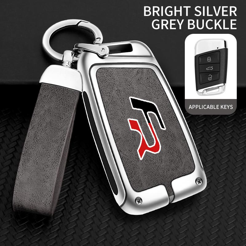 Vrdpn5 Suitable for Seat Ateca Leon FR 2 Ibiza Zinc Alloy Car Key Cover High-end Genuine Leather Car Key Case Buckle Auto Accessories