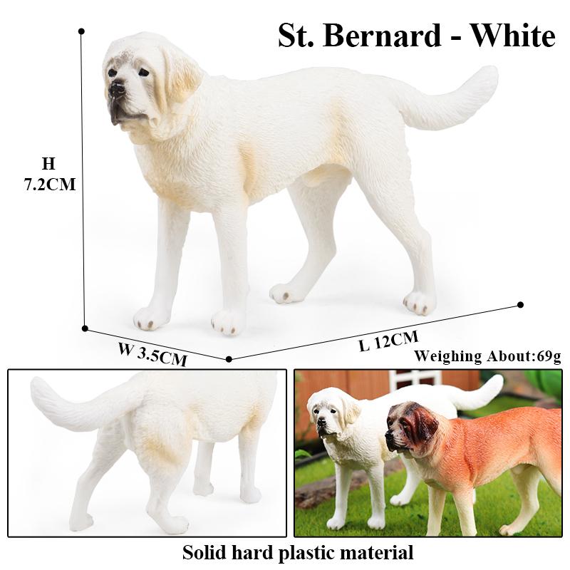 Oenux New Farm Dogs Pet Figurines Rottweiler Collie Huskie Bulldog Schnauzer Model Action Figures Cute Home Decoration Kids Toy