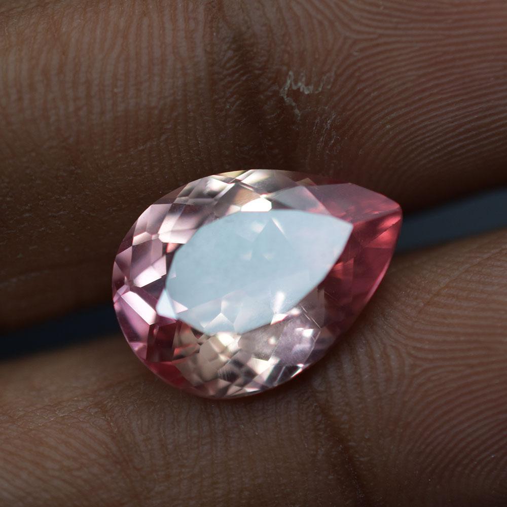 Natural Padparadscha Sapphire Pear 16 Ct Flawless Certified Loose Gemstone