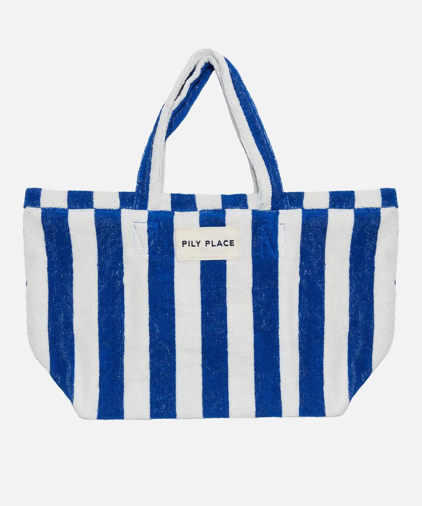 Pilyplace Terry Tote Bag Blue White