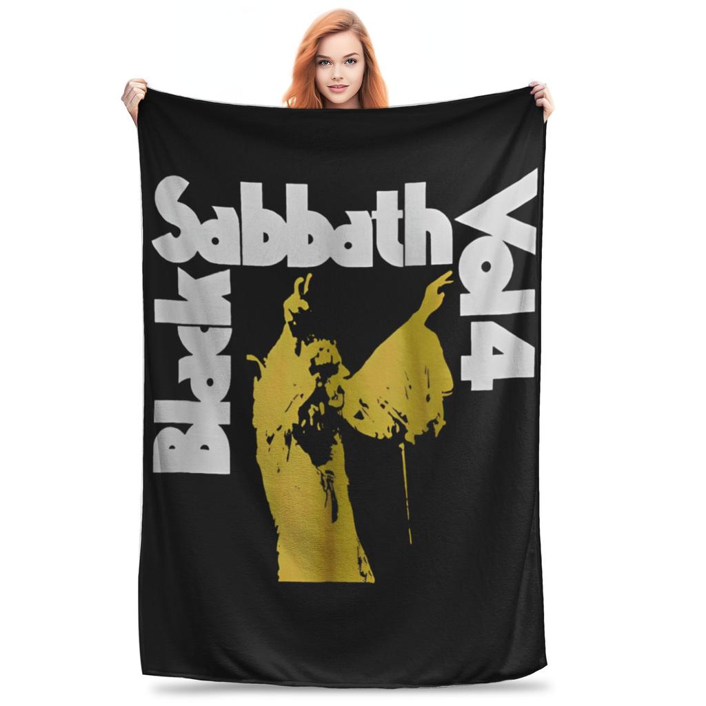 Black Sabbath Ozzy Osbourne Deka Back To The Beginning Tour Teplá plyšová přehozová deka Pro domácí dekoraci Cestování Kancelář Flanelová
