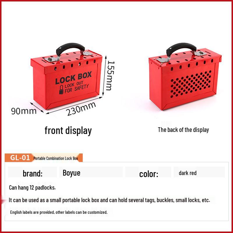 12-Compartment Portable Safety Lock Box Key Storage Device