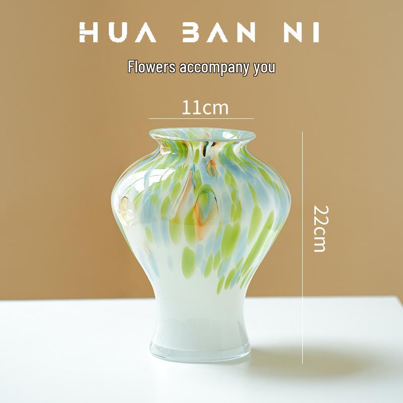 Song Dynasty Aesthetic Vase: Colorful, Creative, Chinese Glazed Ornament for Living Room Flower Arrangements