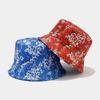European and American Trend Wave Bucket Hat Women's Fashion Double-sided Sun Hat Men's Casual Versatile Double-sided Basin Hat